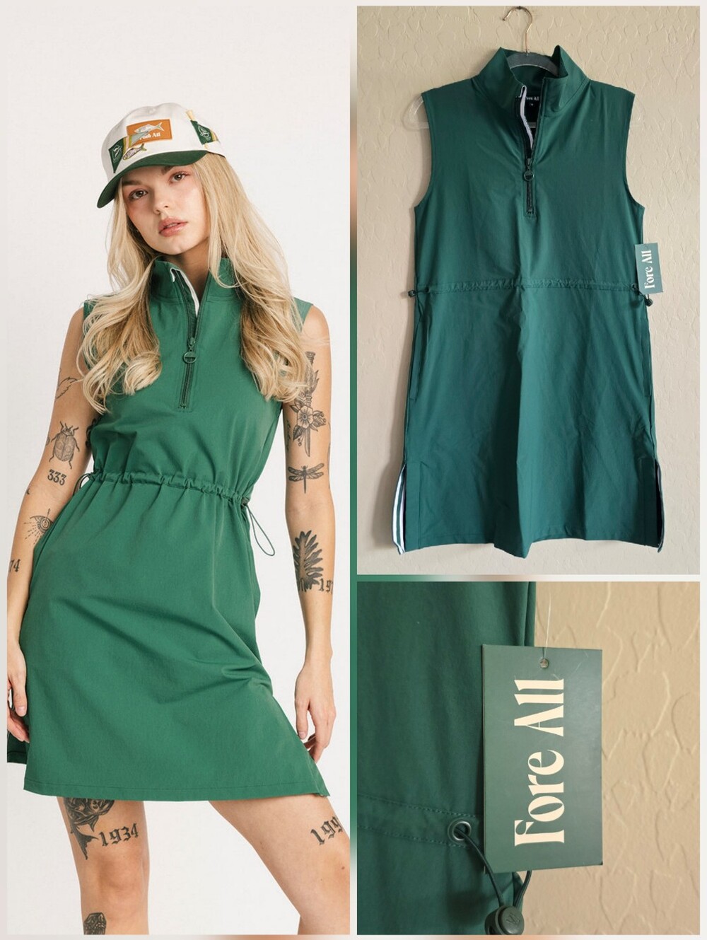 Fore All Green Anchor Golf Dress Size Medium NWT